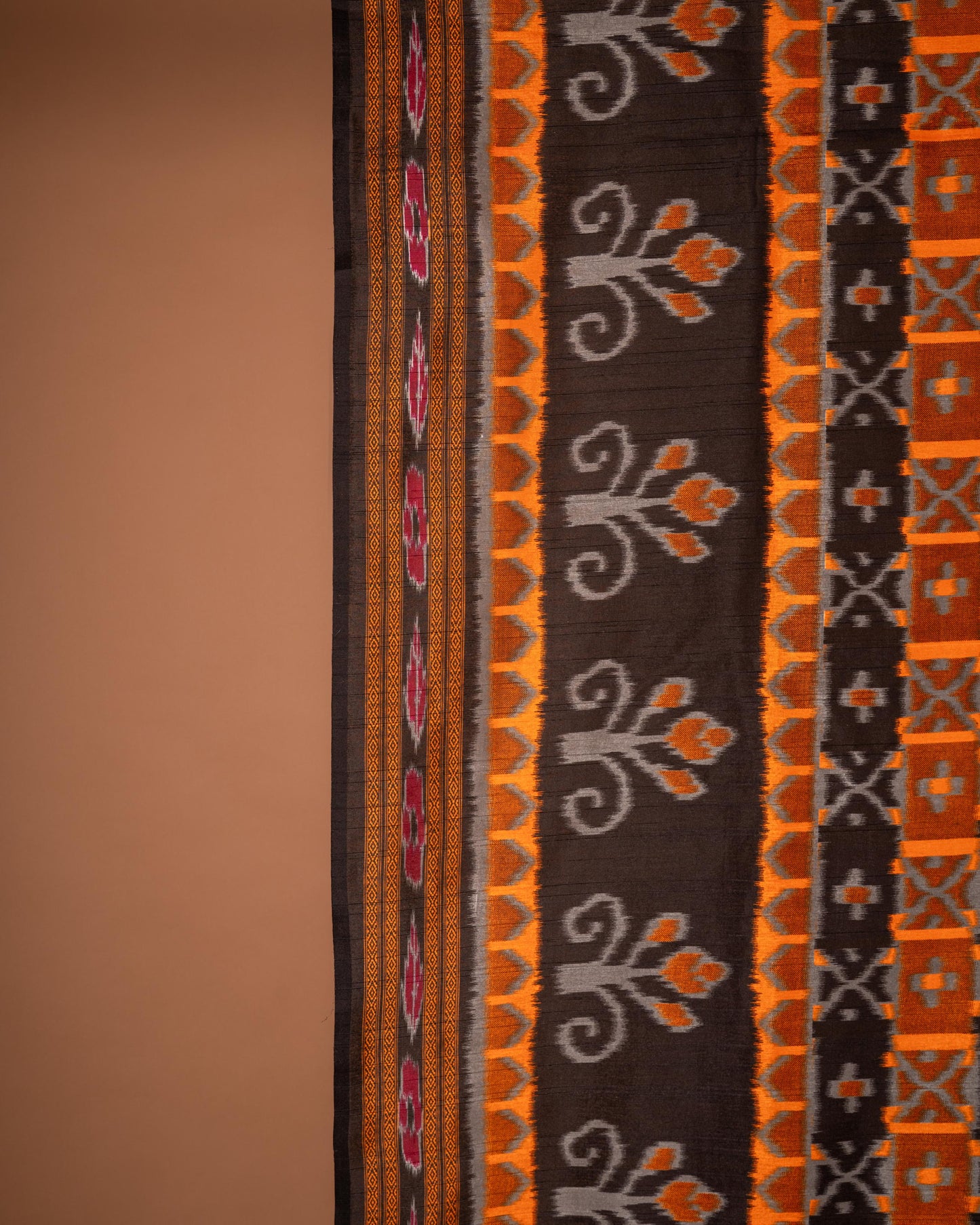 Fire & Threads – Vibrance Woven in Ikat Elegance
