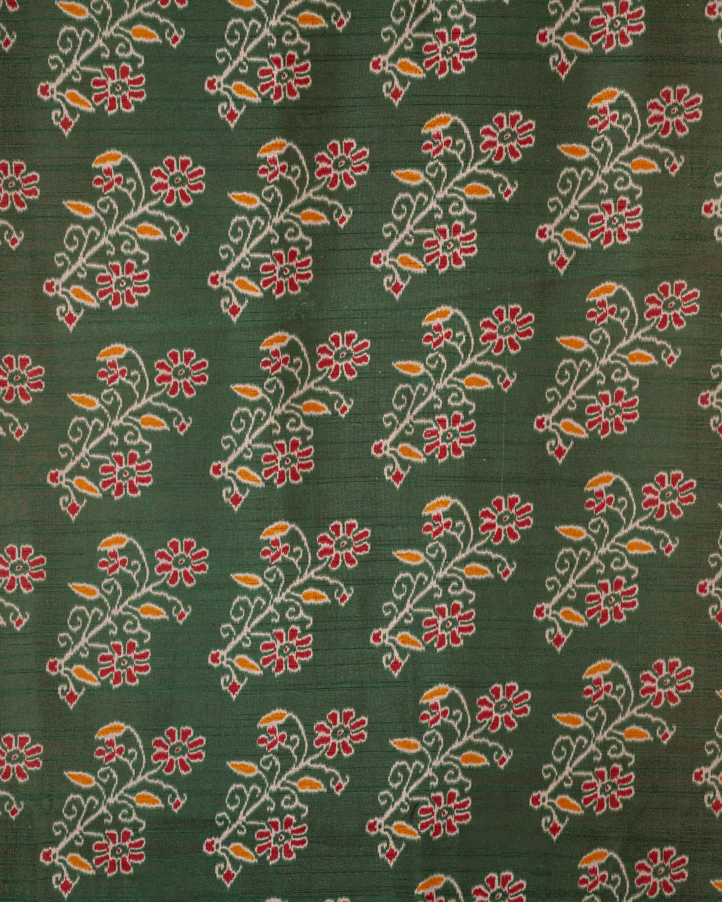 Folk Charm Revived – Green Handloom Saree with Rustic Borders
